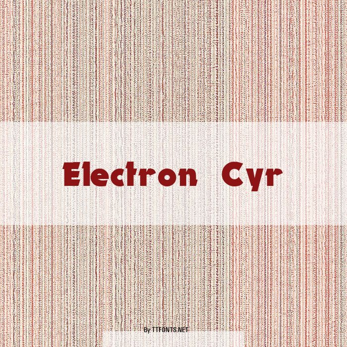 Electron Cyr example